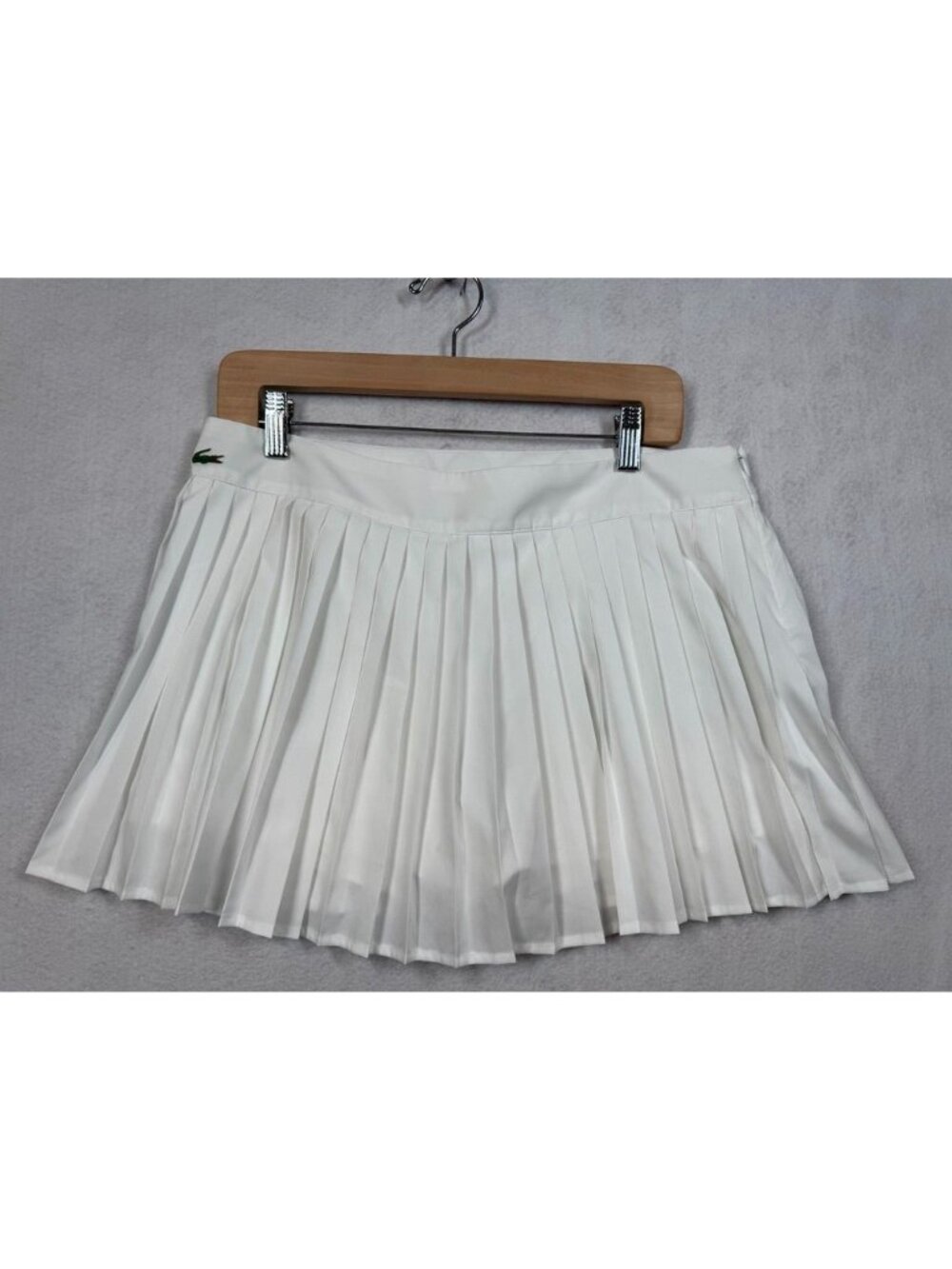 Lacoste Sport Pleated Tennis Skort White Built In Shorts Athletic Size 40 Medium